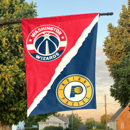 Washington vs Indiana House Divided Flag, NBA House Divided Flag