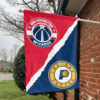 Washington vs Indiana House Divided Flag, NBA House Divided Flag 1 Washington vs Indiana House Divided Flag, NBA House Divided Flag