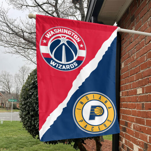 Washington vs Indiana House Divided Flag, NBA House Divided Flag Washington vs Indiana House Divided Flag, NBA House Divided Flag