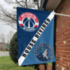Washington vs Minnesota House Divided Flag, NBA House Divided Flag 1 Washington vs Minnesota House Divided Flag, NBA House Divided Flag