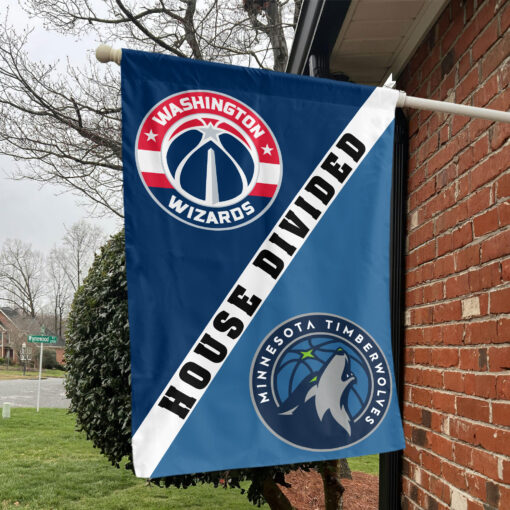 Washington vs Minnesota House Divided Flag, NBA House Divided Flag Washington vs Minnesota House Divided Flag, NBA House Divided Flag