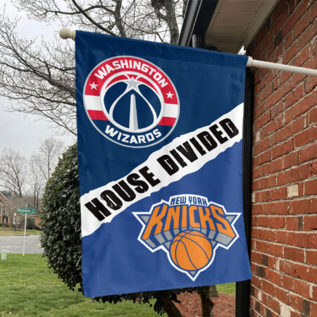 Washington vs New York House Divided Flag, NBA House Divided Flag Washington vs New York House Divided Flag, NBA House Divided Flag
