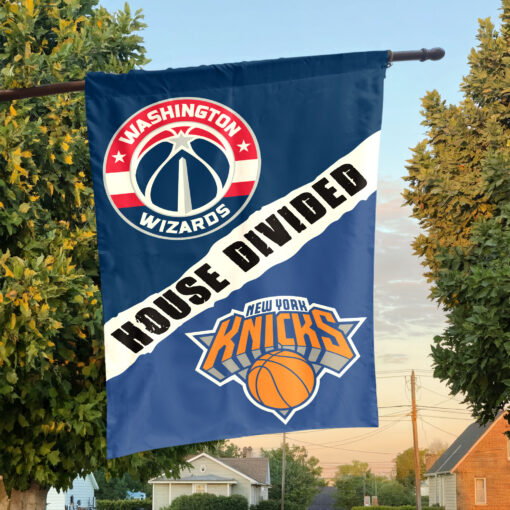 Washington vs New York House Divided Flag, NBA House Divided Flag Washington vs New York House Divided Flag, NBA House Divided Flag