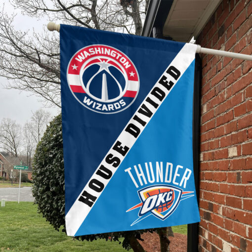 Washington vs Oklahoma City House Divided Flag, NBA House Divided Flag Washington vs Oklahoma City House Divided Flag, NBA House Divided Flag