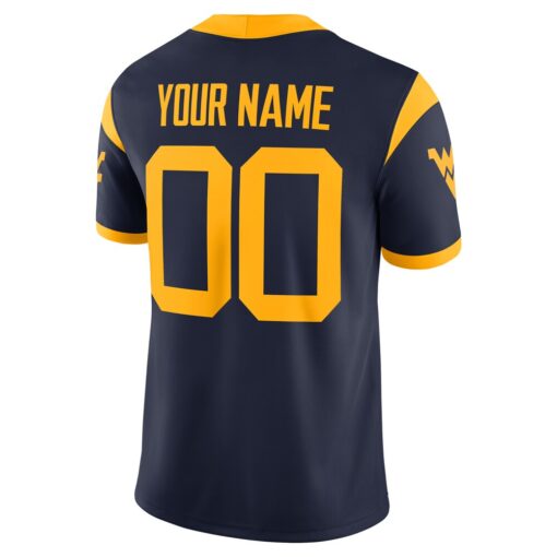 West Virginia Mountaineers  Custom Football Game Jersey – Navy, Limited Replica Fan Edition