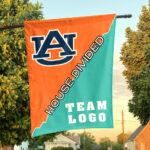 Auburn Tigers vs Custom Team House Divided Flag, College Custom Flag