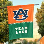Auburn Tigers vs Custom Team House Divided Flag, Custom House Flag