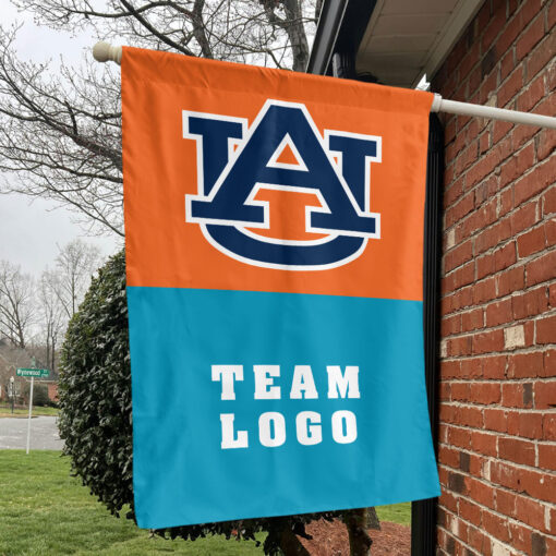 Auburn Tigers vs Custom Team House Divided Flag, Custom NCAA Flag Auburn Tigers vs Custom Team House Divided Flag, Custom NCAA Flag