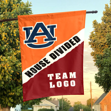 Auburn Tigers vs Custom Team House Divided Flag, Custom Rivalry Flag