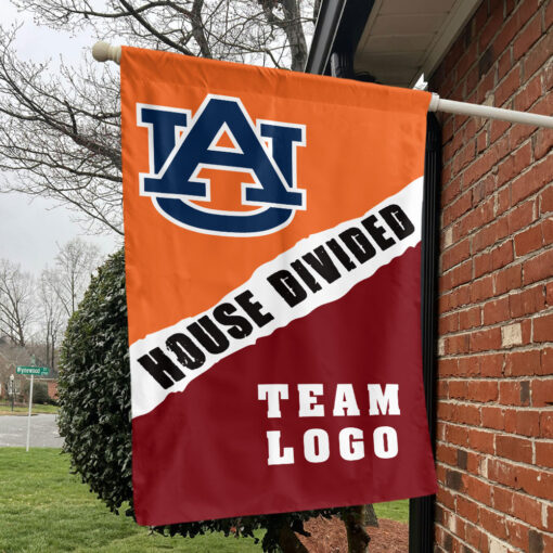 Auburn Tigers vs Custom Team House Divided Flag, Custom Rivalry Flag Auburn Tigers vs Custom Team House Divided Flag, Custom Rivalry Flag