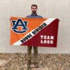 Auburn Tigers vs Custom Team House Divided Flag, Custom Rivalry Flag 2 Auburn Tigers vs Custom Team House Divided Flag, Custom Rivalry Flag