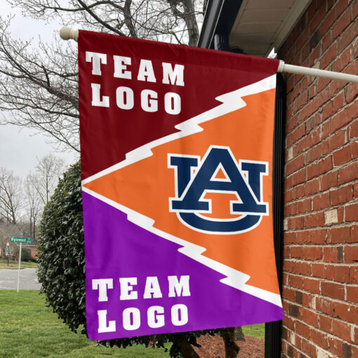 Auburn Tigers vs Custom Team House Divided Flag, Custom Spirit Flag Auburn Tigers vs Custom Team House Divided Flag, Custom Spirit Flag
