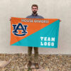 Auburn Tigers vs Custom Team House Divided Flag, Custom Team Flag 2 Auburn Tigers vs Custom Team House Divided Flag, Custom Team Flag