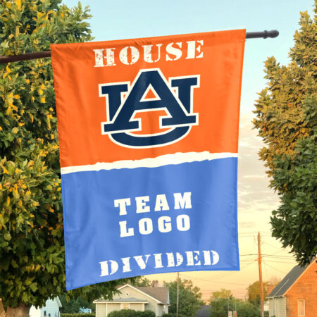 Auburn Tigers vs Custom Team House Divided Flag, NCAA College Flag