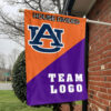 Auburn Tigers vs Custom Team House Divided Flag, NCAA Custom Flag 1 Auburn Tigers vs Custom Team House Divided Flag, NCAA Custom Flag