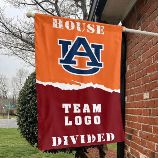 Auburn Tigers vs Custom Team House Divided Flag, NCAA House Flag Auburn Tigers vs Custom Team House Divided Flag, NCAA House Flag