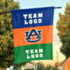 Auburn Tigers vs Custom Team House Divided Flag, NCAA Two Team Flag