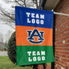 Auburn Tigers vs Custom Team House Divided Flag, NCAA Two Team Flag 1 Auburn Tigers vs Custom Team House Divided Flag, NCAA Two Team Flag