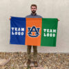 Auburn Tigers vs Custom Team House Divided Flag, NCAA Two Team Flag 2 Auburn Tigers vs Custom Team House Divided Flag, NCAA Two Team Flag