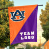 Auburn Tigers vs Custom Team House Divided Flag, Personalized College Flag