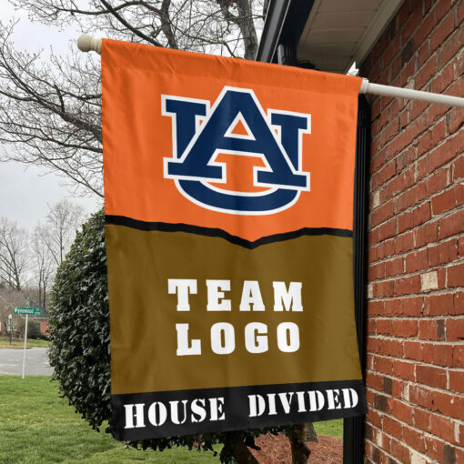 Auburn Tigers vs Custom Team House Divided Flag, Personalized House Flag Auburn Tigers vs Custom Team House Divided Flag, Personalized House Flag