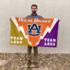 Auburn Tigers vs Custom Team House Divided Flag, Personalized Spirit Flag 2 Auburn Tigers vs Custom Team House Divided Flag, Personalized Spirit Flag