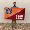 Auburn Tigers vs Custom Team House Divided Flag, Personalized Split Flag 2 Auburn Tigers vs Custom Team House Divided Flag, Personalized Split Flag