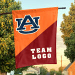 Auburn Tigers vs Custom Team House Divided Flag, Personalized Team Flag