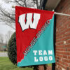 Badgers vs Custom Team House Divided Flag, College Custom Flag 1 Badgers vs Custom Team House Divided Flag, College Custom Flag