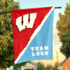 Badgers vs Custom Team House Divided Flag, Custom College Flag