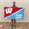 Badgers vs Custom Team House Divided Flag, Custom College Flag 2 Badgers vs Custom Team House Divided Flag, Custom College Flag