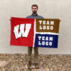 Badgers vs Custom Team House Divided Flag, Custom Game Day Flag