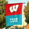 Badgers vs Custom Team House Divided Flag, Custom NCAA Flag