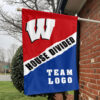 Badgers vs Custom Team House Divided Flag, Custom Rivalry Flag