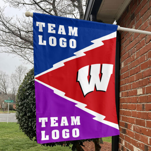 Badgers vs Custom Team House Divided Flag, Custom Spirit Flag