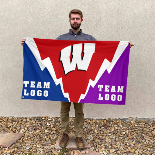 Badgers vs Custom Team House Divided Flag, Custom Spirit Flag