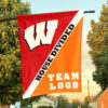 Badgers vs Custom Team House Divided Flag, Custom Split Flag