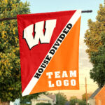 Badgers vs Custom Team House Divided Flag, Custom Split Flag