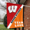 Badgers vs Custom Team House Divided Flag, Custom Split Flag