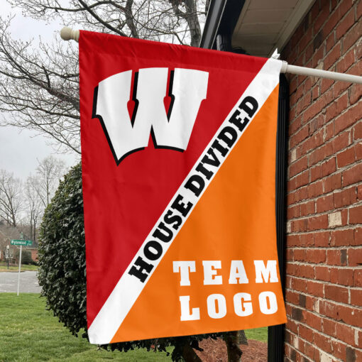 Badgers vs Custom Team House Divided Flag, Custom Split Flag