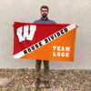 Badgers vs Custom Team House Divided Flag, Custom Split Flag
