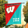 Badgers vs Custom Team House Divided Flag, Custom Team Flag