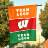 Badgers vs Custom Team House Divided Flag, Custom Two Team Flag