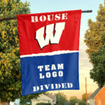 Badgers vs Custom Team House Divided Flag, NCAA College Flag