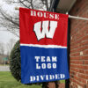Badgers vs Custom Team House Divided Flag, NCAA College Flag