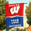 Badgers vs Custom Team House Divided Flag, NCAA House Flag