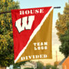 Badgers vs Custom Team House Divided Flag, NCAA Rivalry Flag