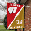 Badgers vs Custom Team House Divided Flag, NCAA Rivalry Flag
