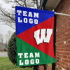 Badgers vs Custom Team House Divided Flag, NCAA Spirit Flag