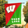 Badgers vs Custom Team House Divided Flag, Personalized College Flag